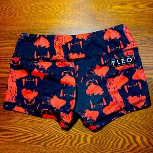 Gently used Fleo Original black and red shorts size small